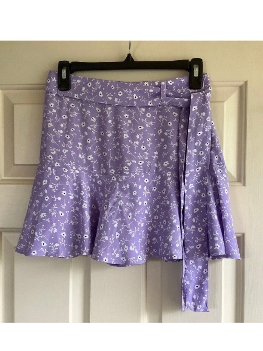 Zara Floral Print Mini Skort Lavender SZ S